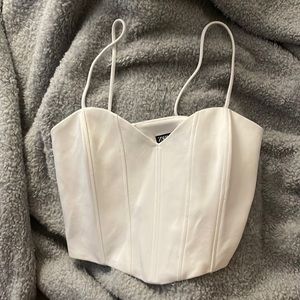 WHITE CORSET ZARA TOP